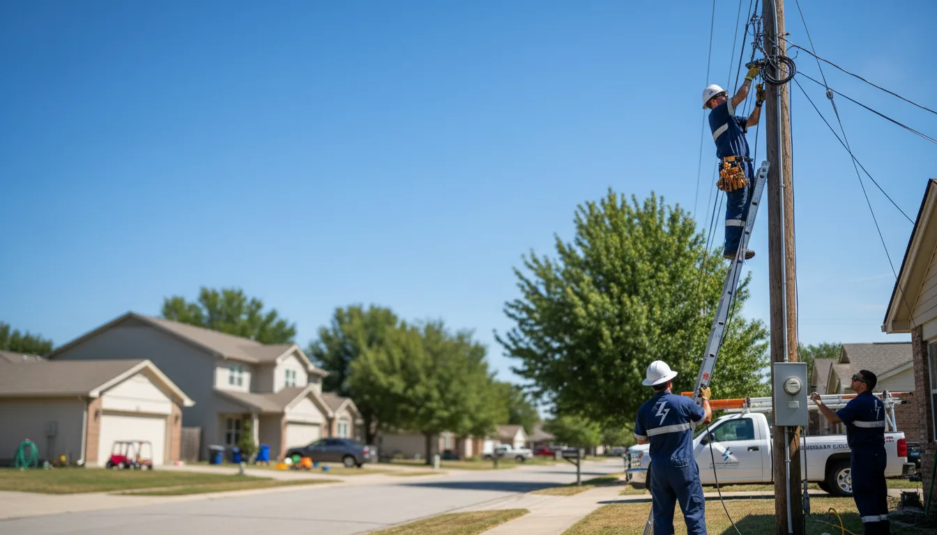 Residential electrician providing installation services in Barling, AR